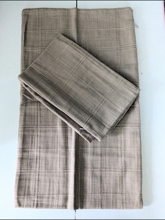 SINYASAN Other - SINYASAN Taupe Plaid Pillow Covers 12x20 Set of 2